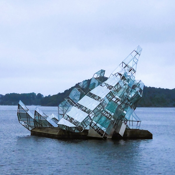 Gletscherskulptur vor der Osloer Oper